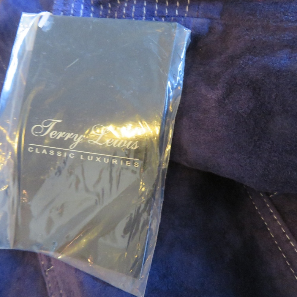 WOMENS JERRY LEWIS PURPLE SUEDE JACKET SZ 14* - Picture 7 of 7